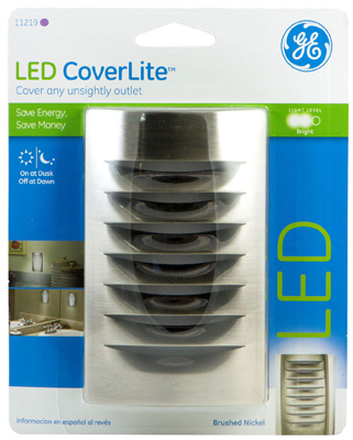 LED CoverLite Night Light, Nickel