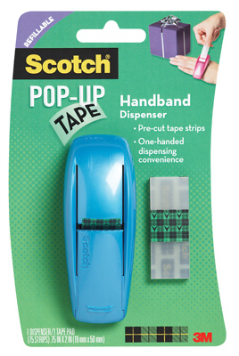 Pop-Up Tape Handband Dispenser + 75 Tape Strips