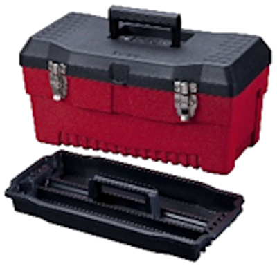 Professional Tool Box, Black/Red, 19-In.