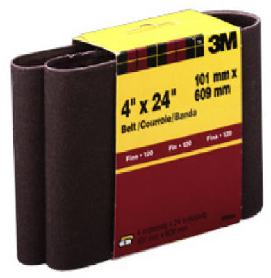 4 x 24-In. 120-Grit Cloth Sanding Belt