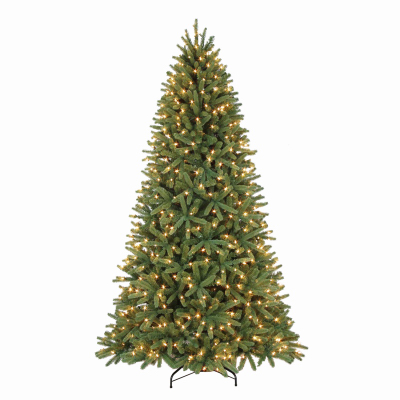 Artificial Pre-Lit Christmas Tree, Quick-Fold Woodland Fir, 750 Clear Lights, 7.5-Ft.