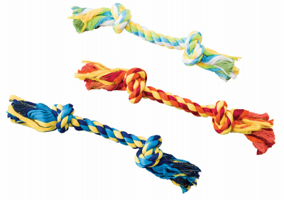 2-Knot 9" colored Dental Rope dog toy