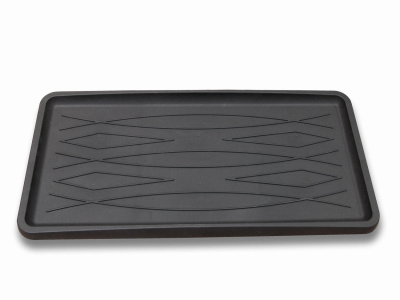 Manor Lattice Boot Tray, Black, 17 x 35-In.