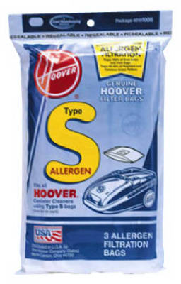 Hoover Type "S" Allergen Filtration Vacuum Bags, 3-Pack