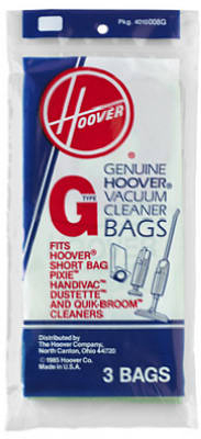 Hoover Style "G" Broom Bags, 3-Pack