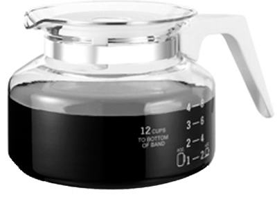 12-Cup White Universal Pause & Serve Glass Carafe