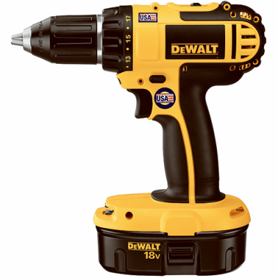 Cordless Drill/Driver Kit, 1/2-Inch Chuck, 18-Volt