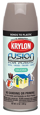 Fusion Spray Paint for Plastic, River Rock, 12-oz.