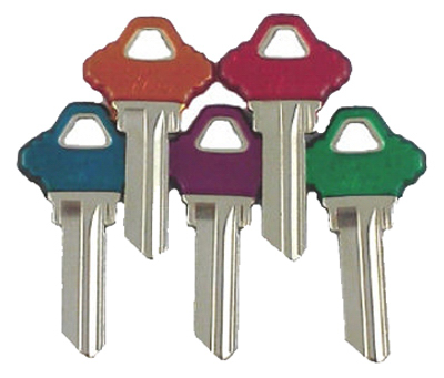 Key Blanks For Schlage Lockset, Asst'd Colors, 5-Pk.