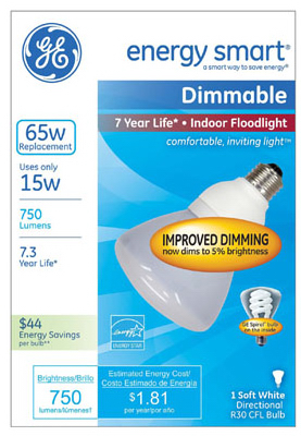 15-Watt Soft White Dimmable Reflector R30 CFL Flood Light Bulb