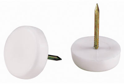4-Pack 3/4-Inch White Nail On Glides