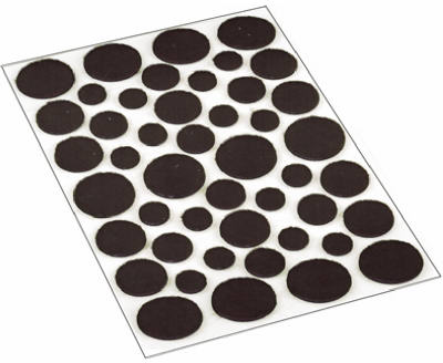 Self-Adhesive Felt Floor Protection Pads, Brown, 46-Ct.