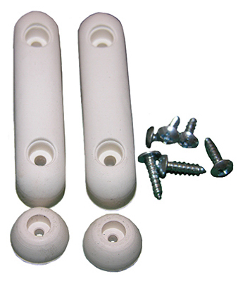 White Rubber Toilet Seat Replacement Bumpers With Screws