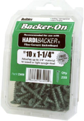 Fiber Cement Backer Board Screws, #10 x 1.25-In., 200-Pk.