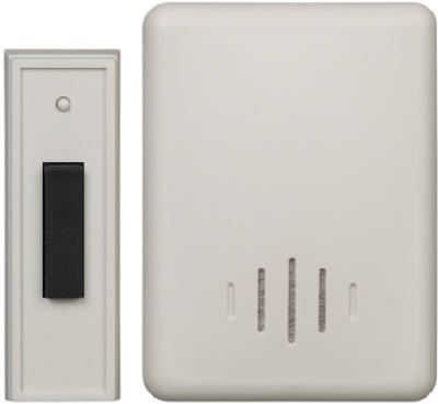 Off White Wireless Battery Chime System