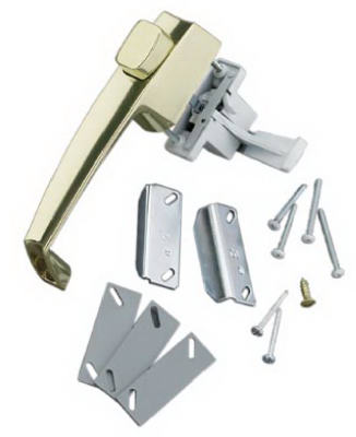 Cumberland Screen & Storm Door Latch, Polished Brass