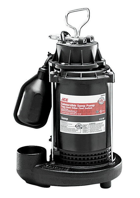 Ace 1/2 hp 3900 gph Plastic Submersible Sump Pump