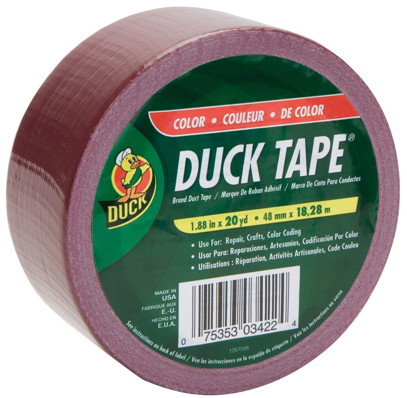 Duck 1.88 in. W x 20 yd. L Maroon Solid Duct Tape