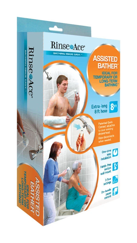 Rinse Ace White PVC Handheld Showerhead