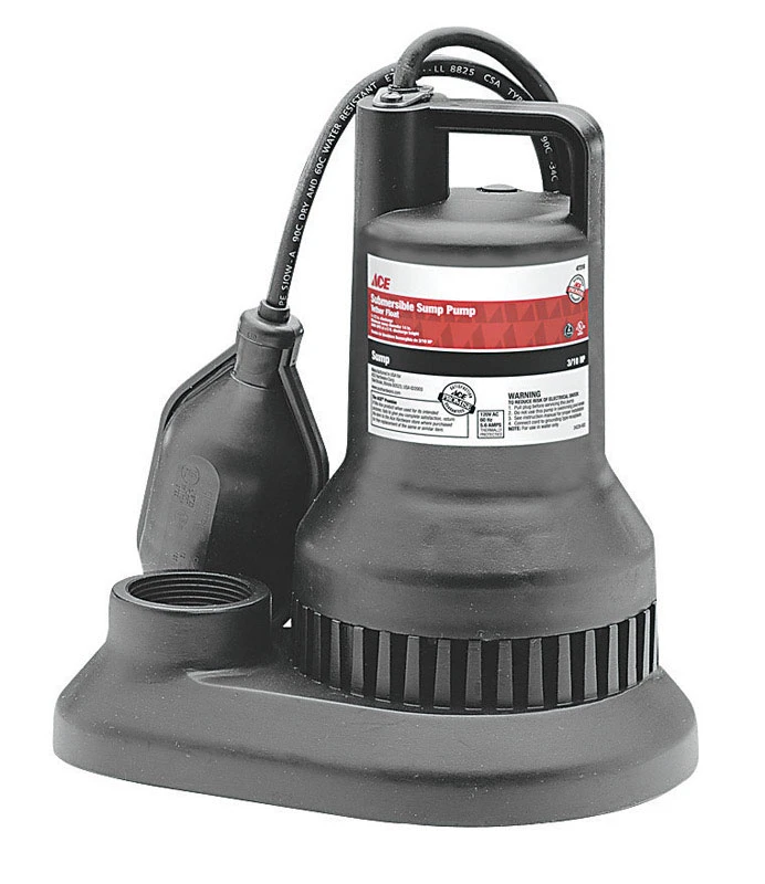 Ace 3/10 hp 2400 gph Plastic Submersible Sump Pump
