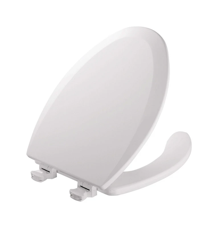 Mayfair Elongated White Molded Wood Toilet Seat