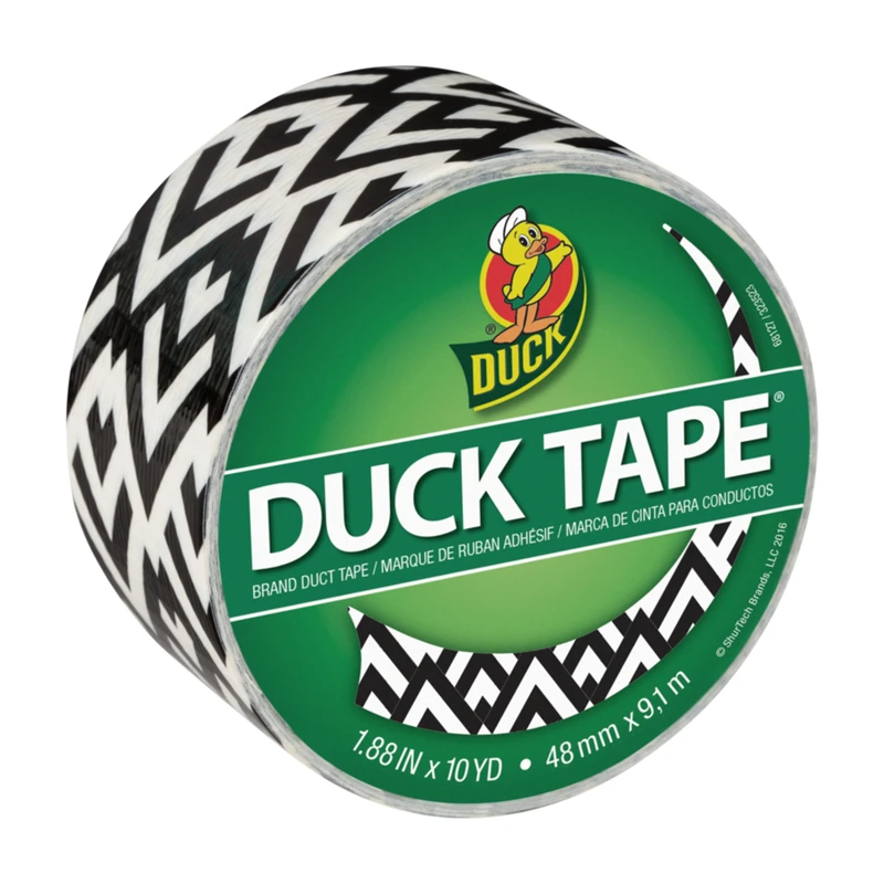 Duck 1.88 in. W x 10 yd. L Black/White Diamond Duct Tape