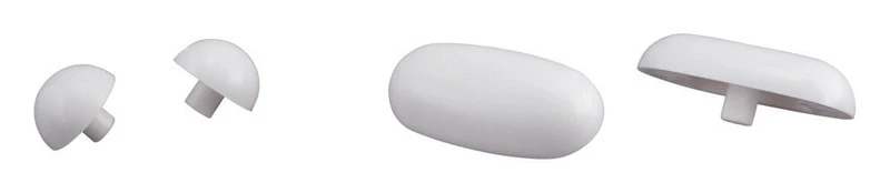 Plumb Pak Toilet Seat Bumpers White Plastic For Universal Fit