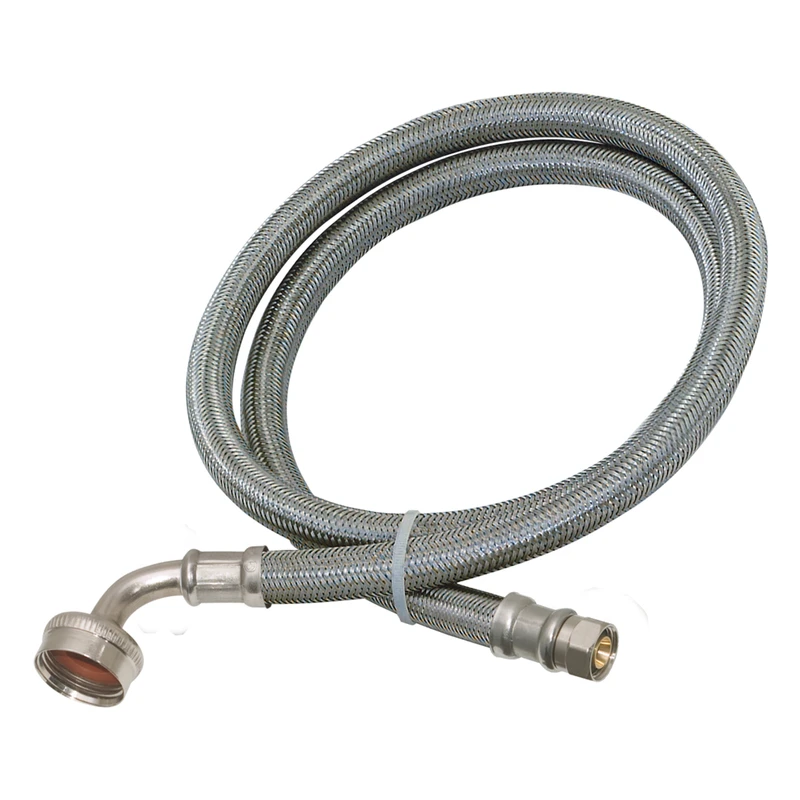 Eastman 3/8 in. Compression x 3/8 in. Dia. FHT 6 in. Stainless Steel Dishwasher Supply Line