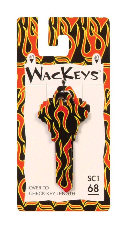 Hillman Wackey Flames House/Office Universal Key Blank Single Hillman Wackey Flames House/Office Universal Key Blank Single