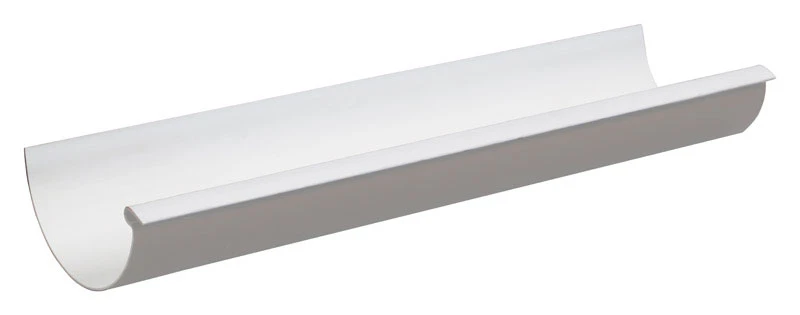 Plastmo Classic 4 in. W x 10 ft. L White Vinyl Half Round Gutter