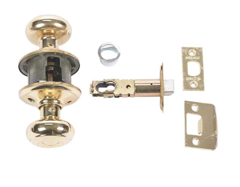 Schlage Georgian Bright Brass Entry Lockset ANSI Grade 2 1-3/4 in. Schlage Georgian Bright Brass Entry Lockset ANSI Grade 2 1-3/4 in.