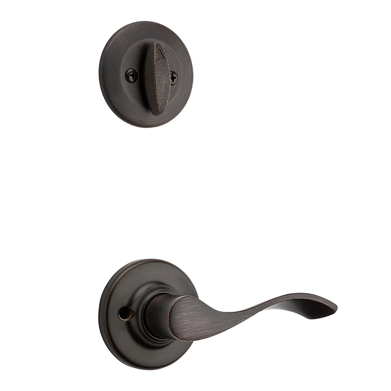 Kwikset Balboa Venetian Bronze Inside Trim Handleset ANSI/BHMA Grade 3 1-3/4 in.