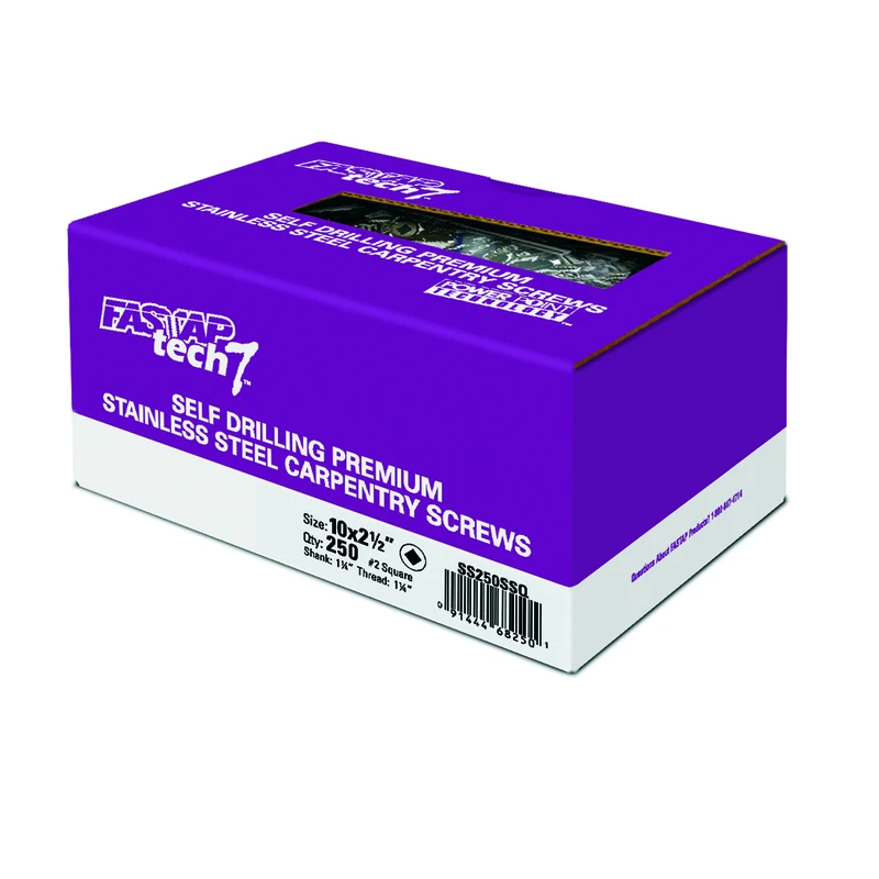 Fastap No. 10 x 3 in. L Square Wood Screws 4 lb. 250 pk