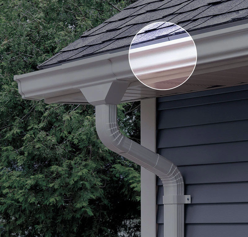 Genova 5 in. H x 5 in. W x 10 ft. L White Vinyl K Gutter