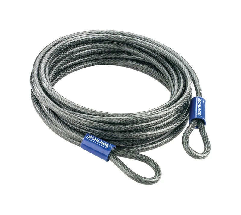 Schlage 360 in. H x 3/8 in. W x 30 ft. L Steel Double Locking Double Loop Cable 1 pk