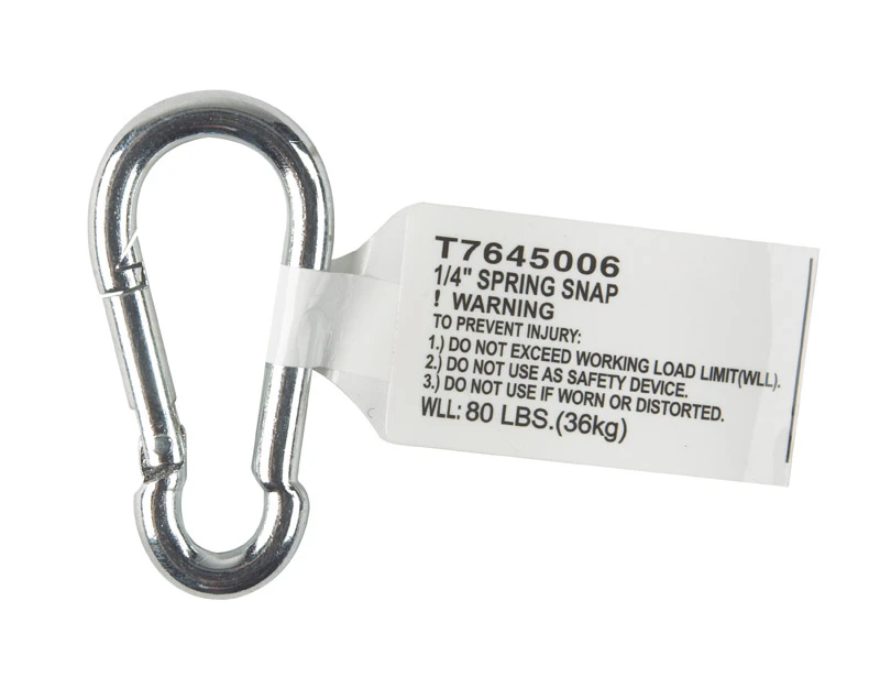 Campbell Zinc-Plated Steel Spring Snap 80 lb 2 in. L Campbell Zinc-Plated Steel Spring Snap 80 lb 2 in. L