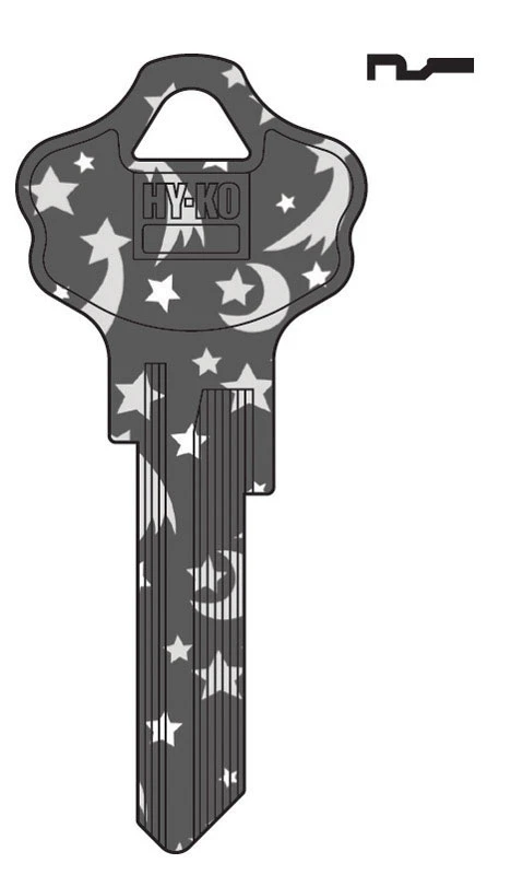 Hy-Ko Star and Moon House/Office Key Blank KW10 Single sided For Kwikset Entrance Locks