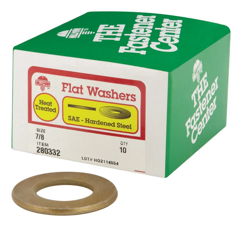 Hillman Yellow Dichromate Steel 7/8 in. SAE Flat Washer 10 pk Hillman Yellow Dichromate Steel 7/8 in. SAE Flat Washer 10 pk