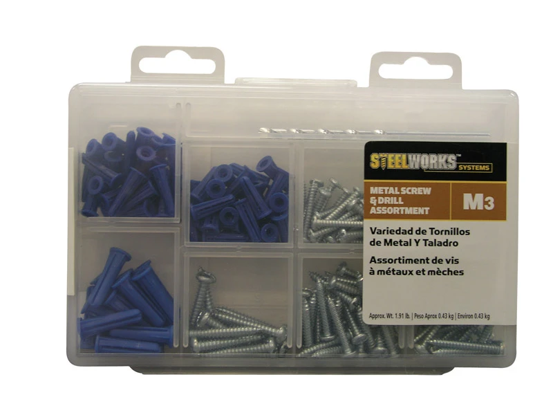 Hillman 3/8 in. Dia. x 1 in. L Plastic/Stainless Steel Pan Head Anchor Kit 213 pk