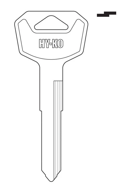 Hy-Ko Traditional Key Motorcycle Key Blank Double sided For Kawasaki Motorcycle
