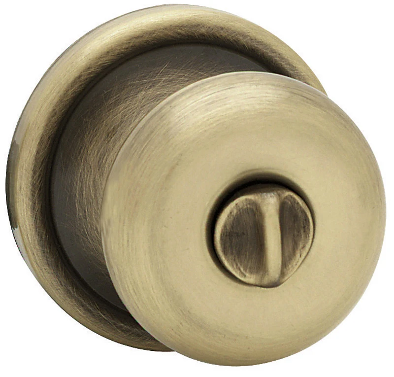 Kwikset Juno Antique Brass Privacy Lockset ANSI/BHMA Grade 2 1-3/4 in.