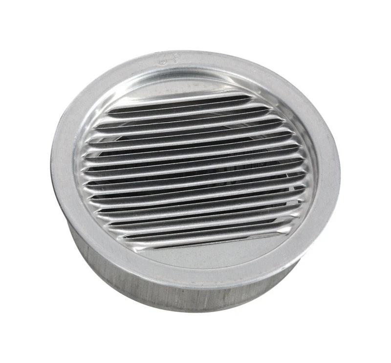 Air Vent 4 in. W x 4 in. L Mill Silver Aluminum Mini Louver