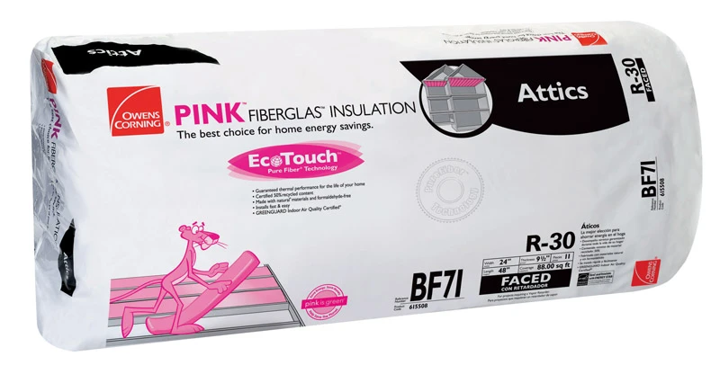 Owens Corning 24 in. W x 48 in. L R-30 Faced Insulation Batt 88 sq. ft.