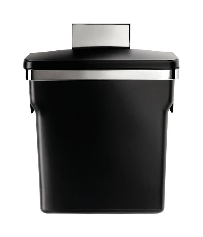 simplehuman 2.6 gal. Black Cabinet Wastebasket