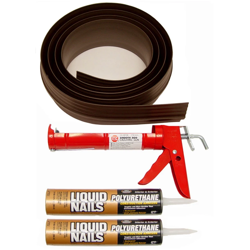 Tsunami Seal 3-1/2 in. W x 16 ft. L Semi-Gloss Garage Door Threshold Kit Brown