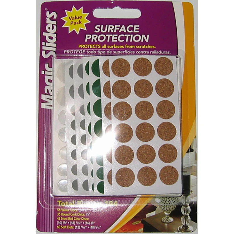 Magic Sliders Felt Self Adhesive Slide Glides Round 1/2 in. W x 1/2 in. L 194 pk