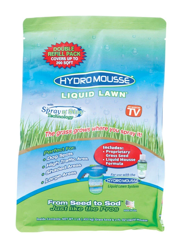 Hydro Mousse Liquid Lawn As Seen on TV Fescue Blend Grass Seed 1 lb.