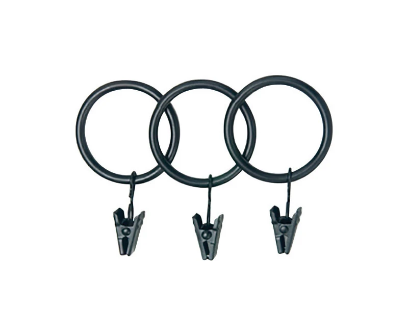 Kenney Matte Black Clip Ring 1 1/4 in. L