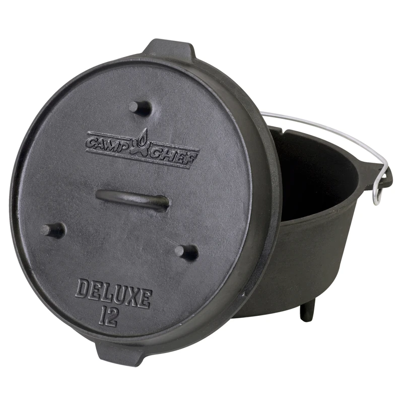 Camp Chef Deluxe Cast Iron Dutch Oven 7 qt. Black