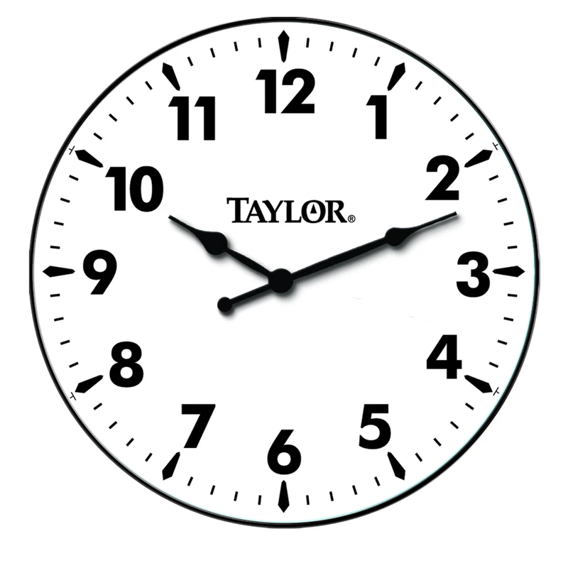 Taylor Outdoor Clock Metal White